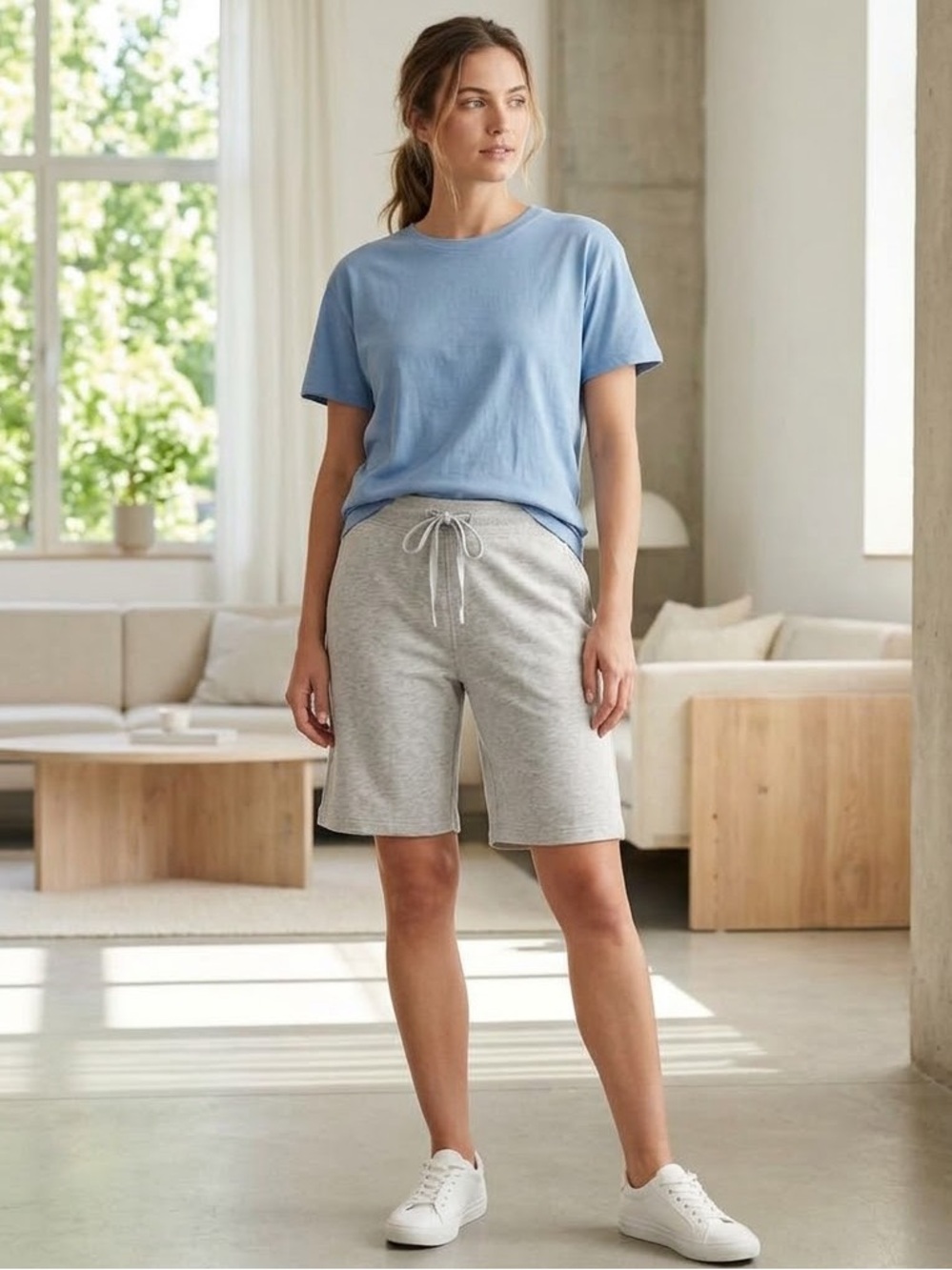 Merona Grey Medium Long Shorts